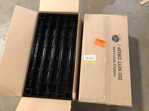 Lot of  IRIS Plastic Rack Shelf with 5-Medium Shelves, Black customer return review pictures