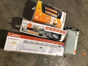 Lot of assorted heaters various models and conditions customer returns review pictures