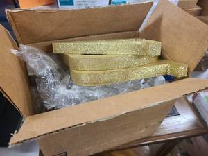 Box of home decor and glassware