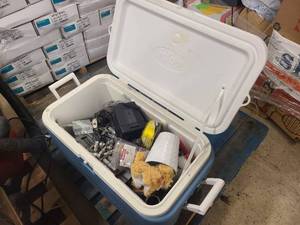 Ice Chest of tons of hardware, tools and more