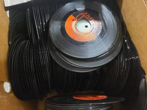 Box of 45 Records