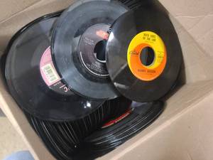 Box of 45 Records
