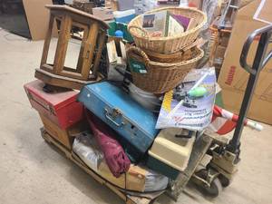 Pallet of Camping and garage tools