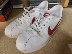 Classic Nikes with Red Stripe Size 10
