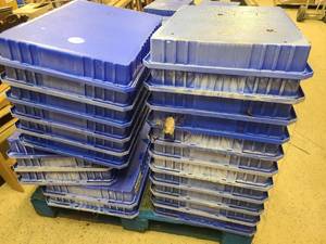 Double Stack of Large heavy duty trays for workshop use