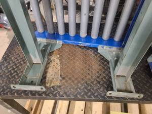 2ft long segment of steel conveyor