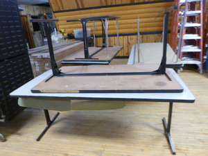lot 12 image: 2 Laminate Top Tables