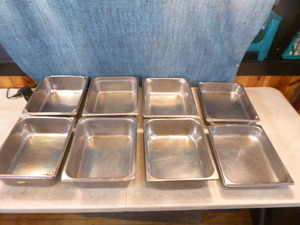 lot 30 image: 8 Steam Table Pans