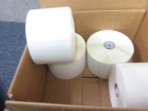 4 Rolls Zebra 3x6 inch White Labels...