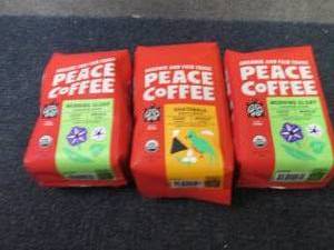 3- 12 oz Assorted Peace Coffee Whol...