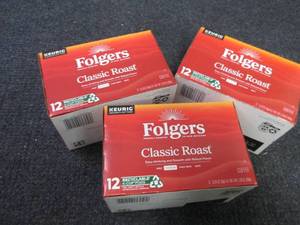 3- 12 pks Folgers Classic Roast Kcu...