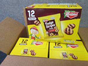 4- 12pks Keebler Fudge Stripe Minis...