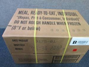 Sealed Case of 12 MREs Meal Ready ...