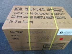 Sealed Case of 12 MREs Meal Ready ...