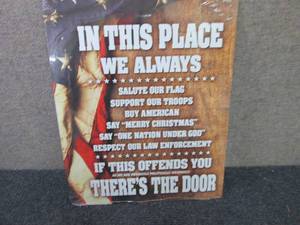 Metal Patriotic Sign 16x12.5 inche...