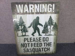 Metal Sasquatch Sign 16x12.5 inche...