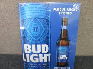 Metal Bud Light  Sign 16x12.5 inch...