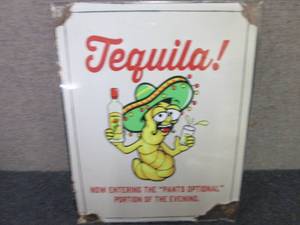 Metal Tequila Sign 16x12.5 inches...