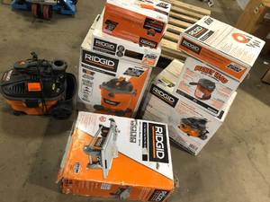 lot 8 image: Lot of assorted Ridgid  Tools and accesories various models and conditions customer returns see pictures
