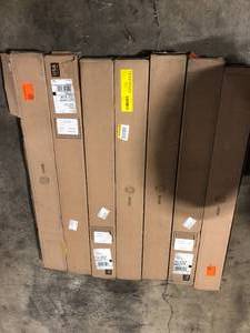 lot 20 image: Lot of HARDWOOD REFLECTIONS 58in x 5-12in x 48in Rustic GreyBrown Pine Solid Wood Wall Paneling customer return see pictures