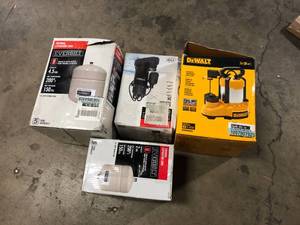 lot 26 image: Lot of assorted Sump Pumps various models and conditions see pictures