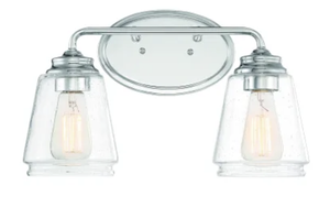 lot 47 image: New Park Harbor Great Bridge 2 Light 15 Wide Bathroom Vanity Light