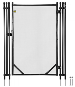 lot 70 image: New Vevor 4 ft.x 2.5 ft. Pool Fence Gate Powder Coated Aluminum Pipe Pool Safety Fence Gate Kit for In ground Pools in Black