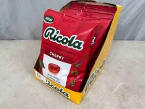 lot 10 image: 6 New Bags Ricola Cherry Cough Drops