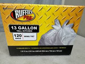 lot 12 image: New Box of 120 Tall Kitchen Trash Bags