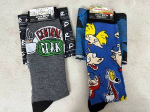 lot 20 image: New Friends and Nickelodeon TV Show Crew Socks with Bandana Gift Set