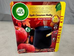 lot 28 image: New Air Wick Essential Mist Starter Kit with Apple Cinnamon