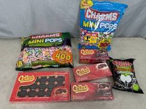 lot 45 image: Charms Mini Pops, Cellas Chocolate Covered Cherries, Etc