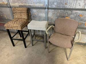 lot 71 image: 3 Stools  Chairs - Take What You Want