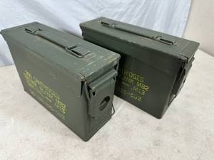 lot 77 image: Pair of 30 Cal. US Military Ammo Cans