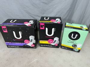 lot 129 image: 3 New Boxes of Kotex U Feminine Products