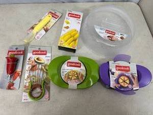 lot 137 image: New Fruit Slicers, Produce Bags, Microwave Cover, and More