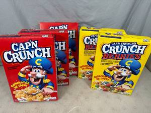 lot 140 image: 5 New Boxes of Capn Crunch Cereal