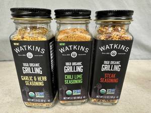 lot 150 image: 3 New Watkins Grilling Spices