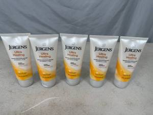 lot 165 image: 5 New Jergens Ultra Healing Lotion  Moisturizer