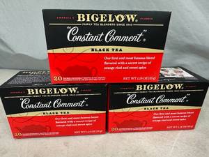 lot 169 image: 60 Tea Bags Bigelow Constant Comment Black Tea