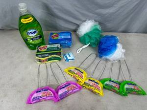 lot 205 image: New Dawn Dish Soap, Bath Sponges, Kitchen Sponges, Toilet Bowl Fresheners