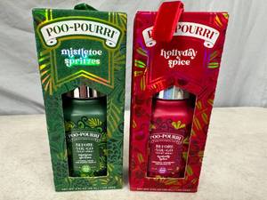 lot 206 image: 2 New Poo-Pourri Holiday Scent Sprays