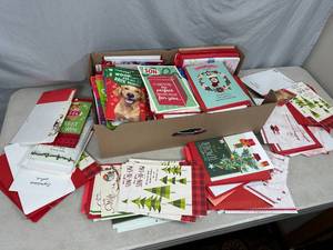 lot 246 image: LARGE Lot of Hallmark Christmas Greeting Cards