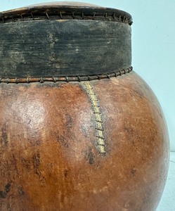 LARGE African Gourd Storage Vessel