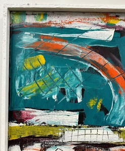 Signed Mid Century Abstract Painting&nbsp