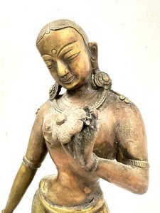 INCREDIBLE Indian BrassBronze Figure of a Dancer