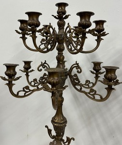HUGE Brass Hollywood Regency Style Bombay Candelabra&nbsp