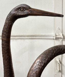 HUGE 5 Foot Tall Brass Cranes