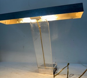 Mid Century modern Architectural Lucite &amp Chrome Desk  Bankers Lamp