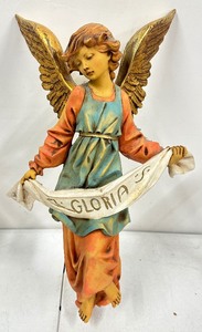 Signed 27-inch Fontanini nativity scene Gloria Angel&nbsp